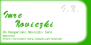 imre noviczki business card